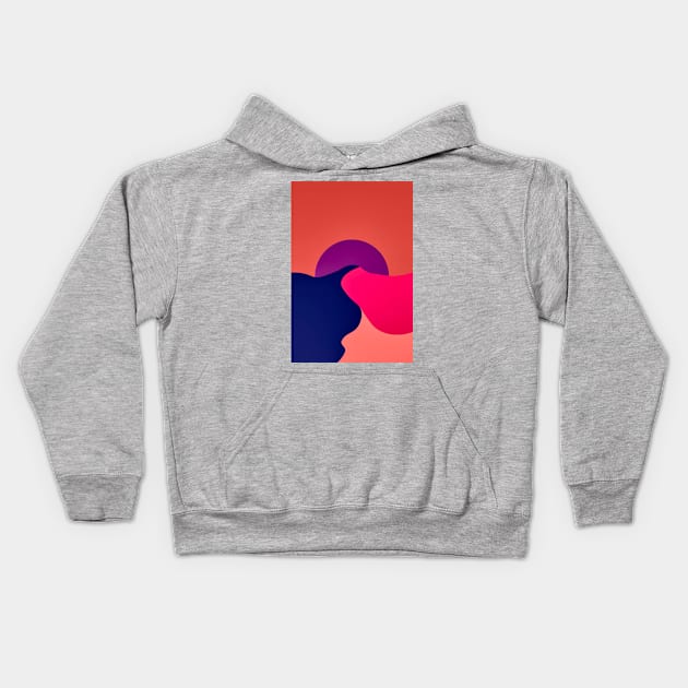 Sunset 2 Kids Hoodie by Metron